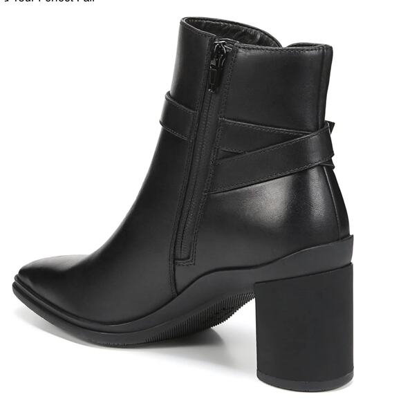 Naturalizer AIMEE Water Resistant Leather Ankle Boots Booties| Womens 9.5, Black - Picture 4 of 5